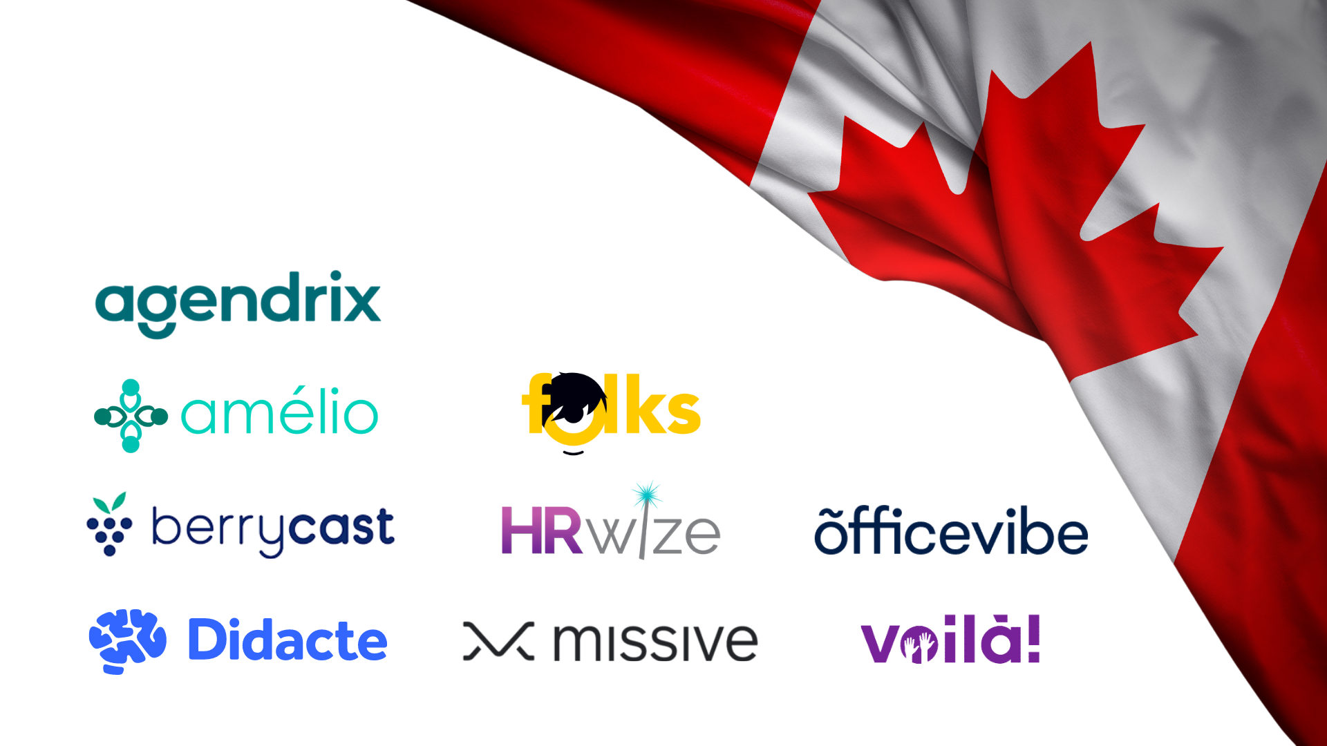 Canada flag with a business listing